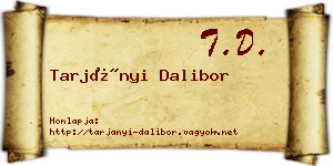 Tarjányi Dalibor névjegykártya
